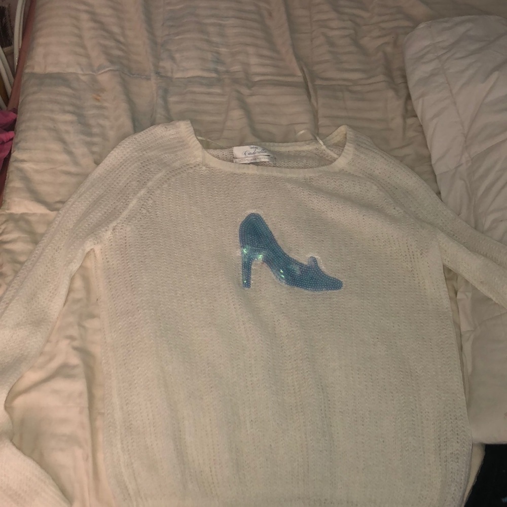 Cinderella sweater with glass slipper decal